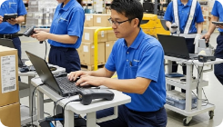 精密機械が商材のため、作業まで取り扱ってくれる業者がいない